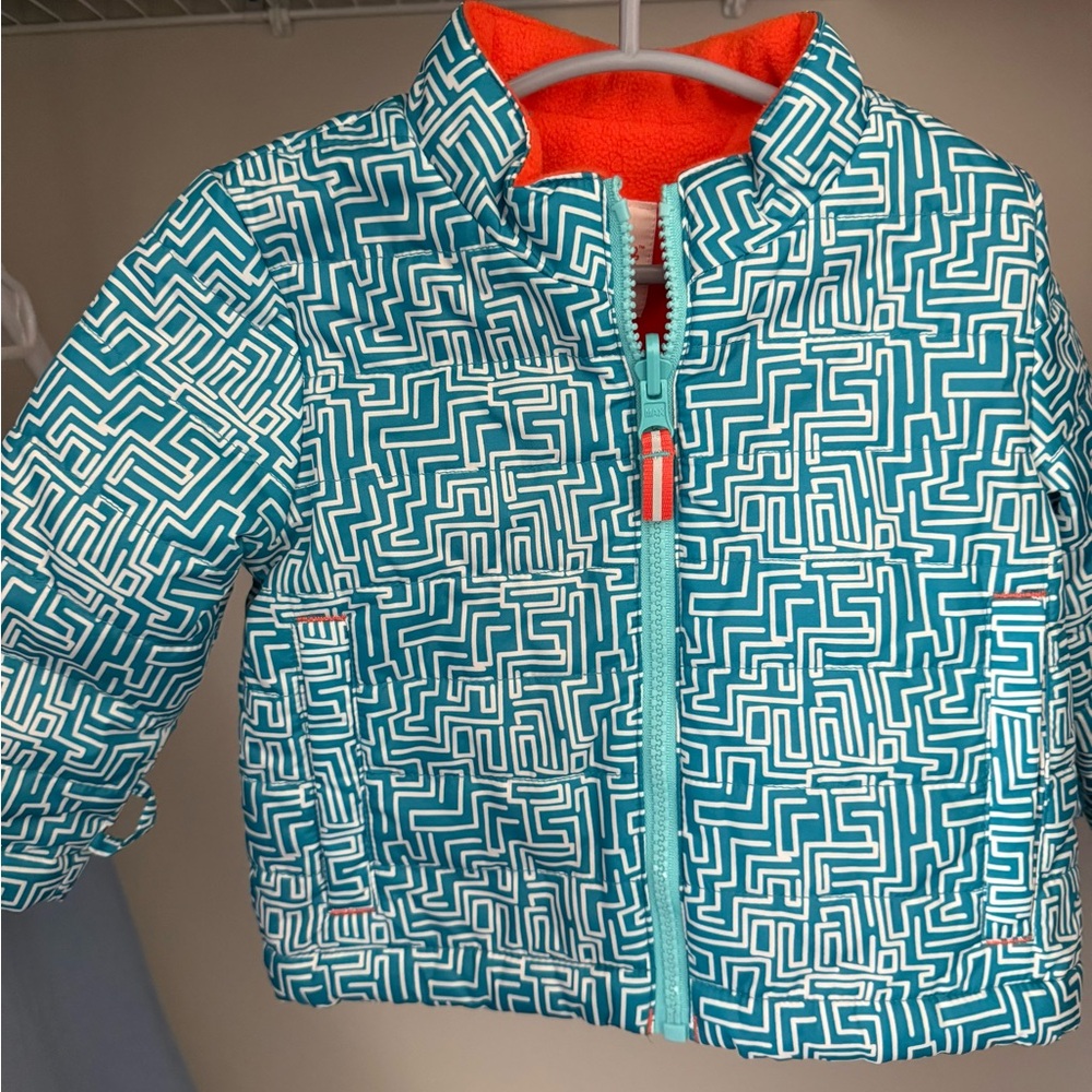 Kids Jacket with Geometric Pattern